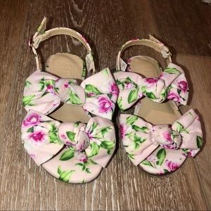 Janie & Jack Girls Double Bow Sandal Size 6
